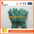 Golden Green Chore Glove Knitted Wrist Luvas de segurança Dcd104